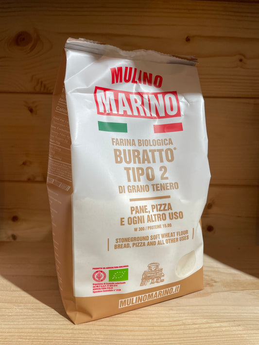 Organic Buratto Type 2 Flour - Mulino Marino