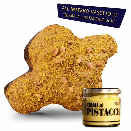 Colomba Pistacchio 36 + crema al Pistacchio 36% da spalmare PRODOTTO ARTIGIANALE